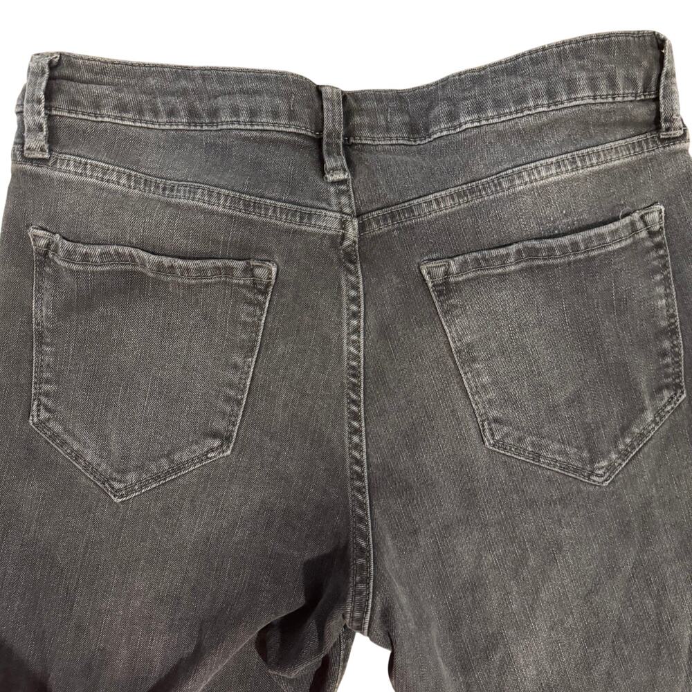 Free People We The Free Raw Hem Grey Jeans Size 30 Black Mid Rise Straight Leg - Picture 4 of 7